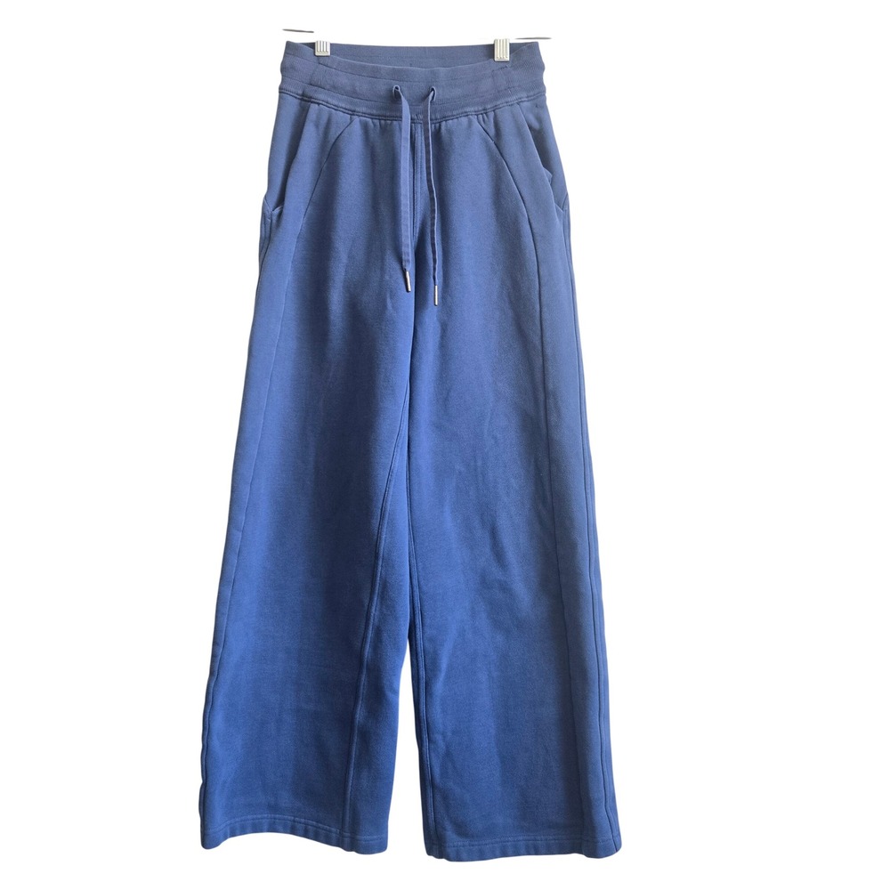 Lululemon Size 0 Scuba Wide-Leg Pants Women Pitch Blue Lounge Casual